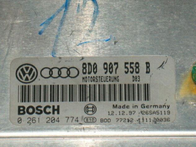 0261204774 ECU AUDI A4 PASSAT 1.8 0261204774 8D0907558B M 3.8.4 M3.8.4 - Foto 2