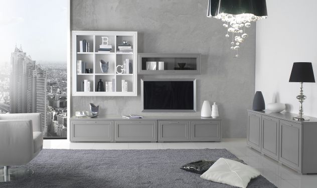 NUOVA LIBRERIA A GIORNO CM 120x120 DI VERO LEGNO, FINITURA BIANCO LACCATO - Foto 6