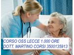 CORSO OSS LECCE OPERATORE SOCIO SANITARIO 1000 ORE