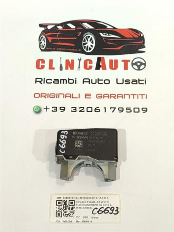BLOCCASTERZO RENAULT Kadjar Serie 34682101-04 487004553R R9M414 (15)