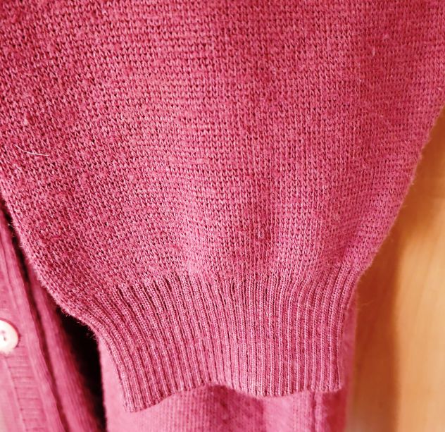 Maglione Cardigan Compass Card Vintage ‘80 tg 50 misto lana Rosso - Foto 6