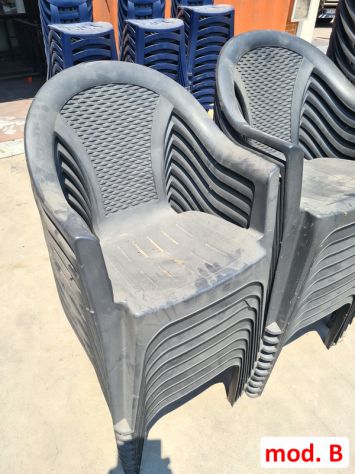 varie sedie da giardino impilabili usate - Foto 8
