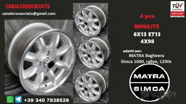 Cerchi minilite 6x 13 4x98 et13 matra simca