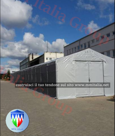 TENDONI AGRICOLI, STALLE MOBILI 8 X 18 X 3,96 MT. MM ITALIA - Foto 2