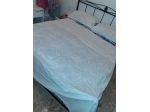 Parure Letto Matrimoniale Ricamata 2 piazze puro Cotone Lenzuolo sopra 2 Federe