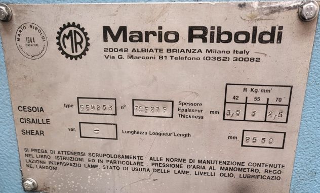CESOIA MARIO RIBOLDI 2500 X 3 /4 - Foto 4