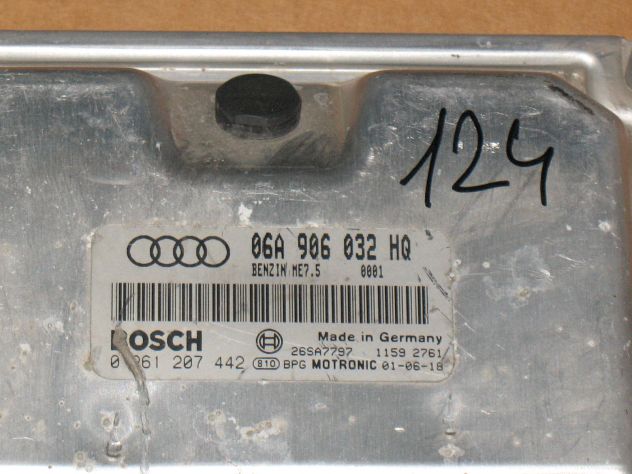 0261207442 ECU CENTRALINA AUDI 1.8 T ME7.5 0261207442 06A906032HQ 06A 906 032 HQ - Foto 2