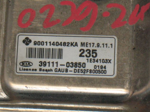 3911103850 ECU CENTRALINA KIA ME17.9.11.1 39111-03850 9001140482KA DE52FS00500 - Foto 2