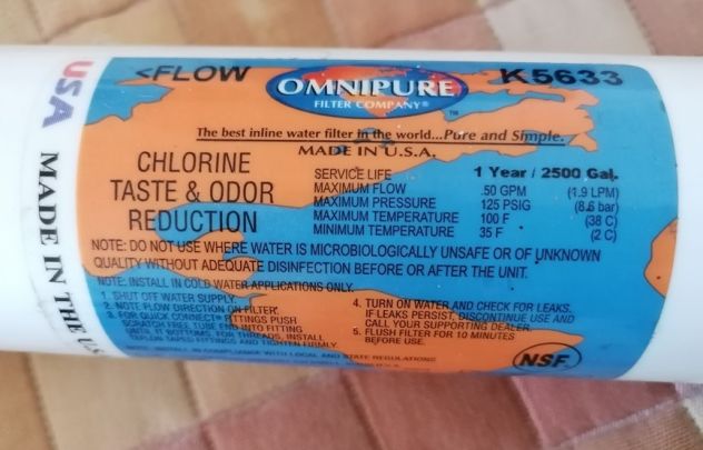 Coppia filtri Omnipure  K5605 K5633 per purificatore acqua - Foto 2