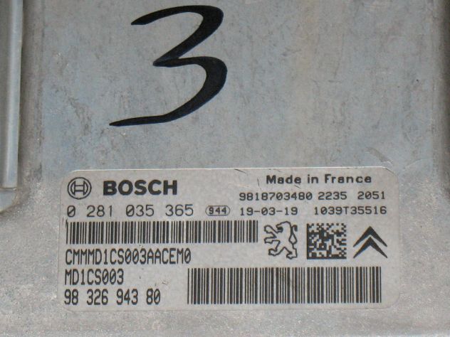0281035365 ECU CITROEN PEUGEOT 0281035365 9832694380 MD1CS003 9818703480 - Foto 2