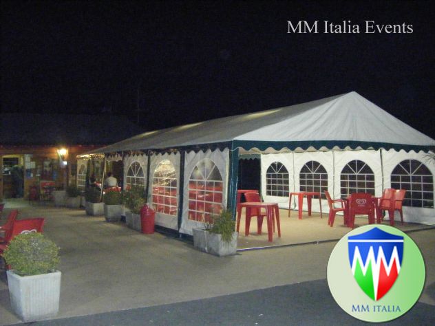 Tendone Gazebo 3 x 4 Professionale pvc Alta densita Ignifugo Gold MM - Foto 3