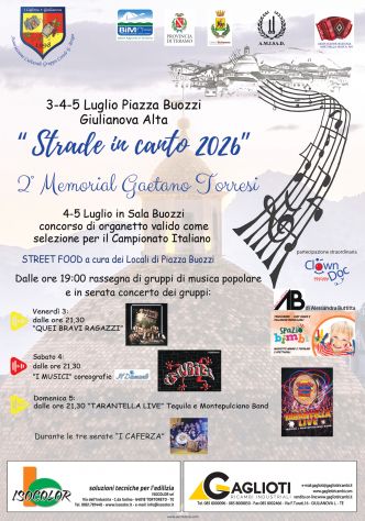 03/07 - 05/07:STRADE IN CANTO 2026 2° MEMORIAL GAETANO TORRESI