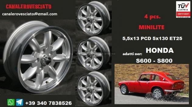 Cerchi minilite 5,5x 13 5x130 et25 honda s800 s600