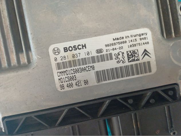 0281037101 CENTRALINA MOTORE ECU BOSCH CITROEN C3 III SX VAN 1.5 HDI 16V MAN 6M - Foto 5