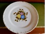 Piatto antico primi '900 in ceramica d'Este modellato e dipinto a mano