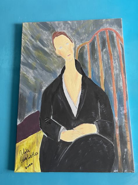 Quadro signora di Modigliani a Livorno fatto a mano su tela