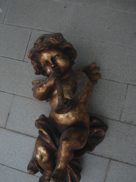 2 PUTTI ANTICHI DI LEGNO  BEN CONSERVATI. - Foto 8