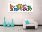 Quadro Keith Haring dipinto a mano pop art moderno