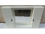 Pensile da bagno bianco con specchio 2 ante laterali e luci
