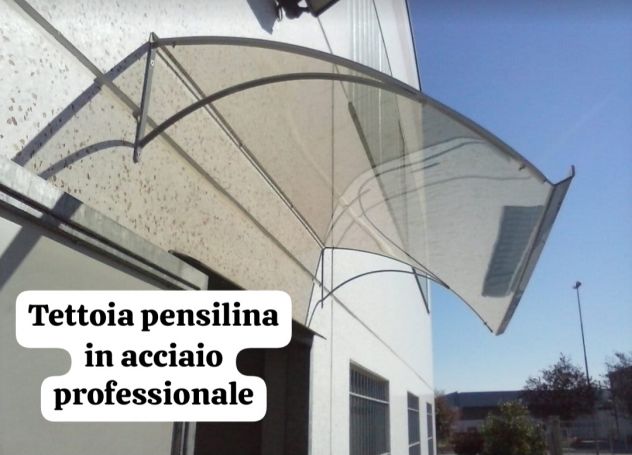 Pensiina tettoia in acciaio e plexiglass 100 cm modulare - Foto 3