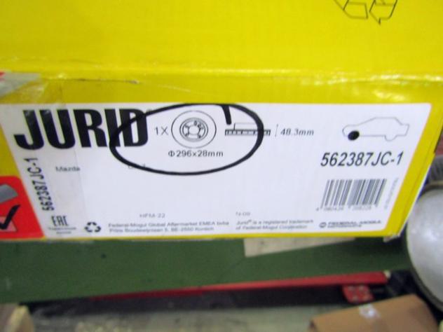 562387JC DISCO FRENO ANTERIORE DESTRO O SINISTRO JURID AUDI A3 2.0 TDI 103KW RICAMBIO NUOVO - Foto 3