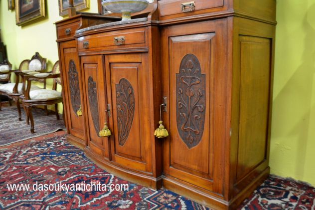 Credenza doppio corpo del XX secolo stile Liberty - Foto 8