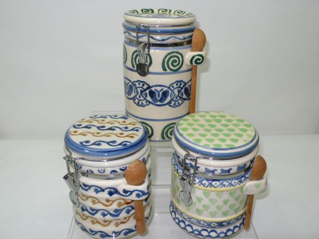 Barattoli Artigianali Ceramica dipinti a mano decoro Etnico - Foto 4