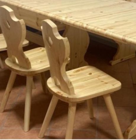Tavolo fratino con angolo panca per baite e casa di montagna 69 euro - Foto 4