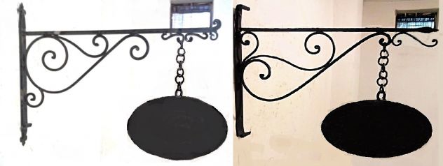 insegna in ferro forgiato e battuto a mano