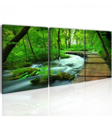 Quadro Scorciatoia Nel Bosco Cm. 120x40 - ARREDALACASA