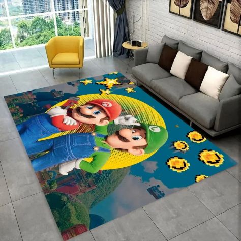TAPPETO SUPER MARIO VIDEOGIOCO VINTAGE VIDEOGAME CARPET - Foto 5