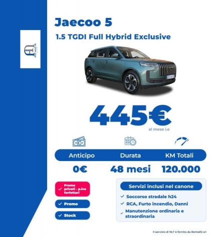 JAECOO 5 1.5 TGDI Full Hybrid Exclusive rif. 24205222