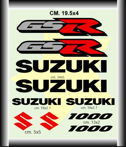 Kit completo di ADESIVI x moto SUZUKI GSR 1000