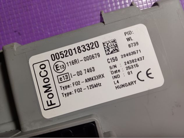 BODY COMPUTER FOMOCO DELPHI 00520183320 S/N24382437 - Foto 5