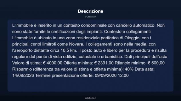 Immobile in asta di 3 m² in vendita a Oleggio - Foto 9