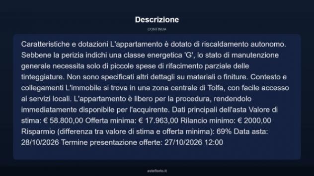 Immobile in asta di 49 m² in vendita a Tolfa - Foto 5