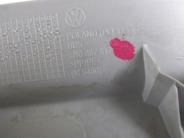 5N0867617 RIVESTIMENTO INTERNO POSTERIORE TETTO VOLKSWAGEN TIGUAN 1.4 B 90KW 6M 5P (2014) RICAMBIO USATO - Foto 2