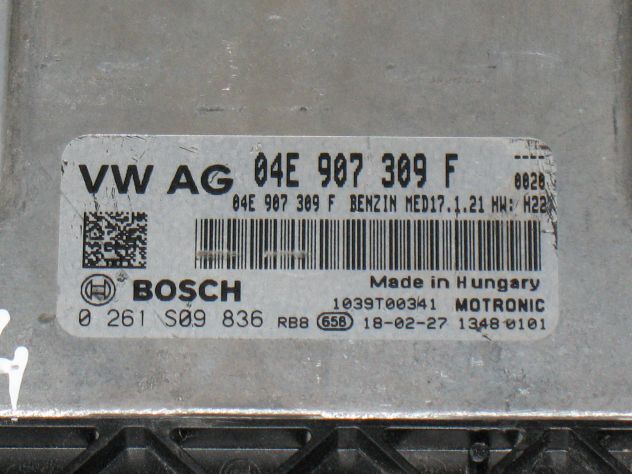 04E907309F ECU CENTRALINA VW GOLF PASSAT 1.4 MED17.1.21 0261S09836 1039T00341 - Foto 2