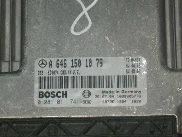 0281011741 ECU CENTRALINA MERCEDES C220 0281011741 A6461501079 CR3.44 2,2L - Foto 2