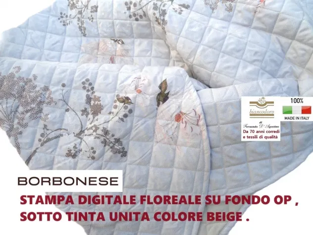 BORBONESE quilt copriletto trapuntino matrimoniale 2 varianti - Foto 4
