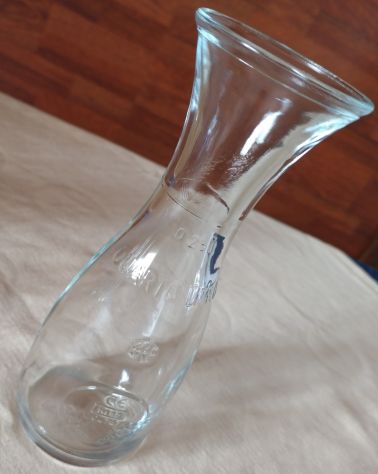 4 PZ BROCCA 250ML MISURA CARAFFA IN VETRO COLLO D'OCA PER ACQUA VINO QUARTO LITR - Foto 3