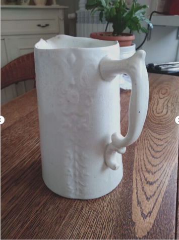 brocca antica caraffa in di ceramica bianca FLORIO PALERMO LIBERTY vintage e 900