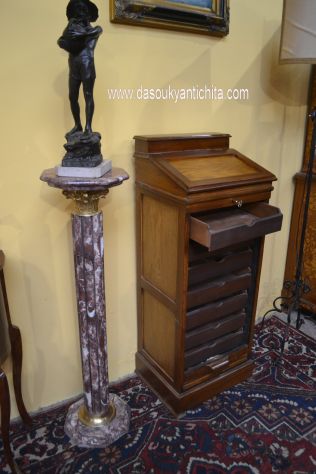 Schedario a serrandina con piano di scrittura stile inglese - Foto 9