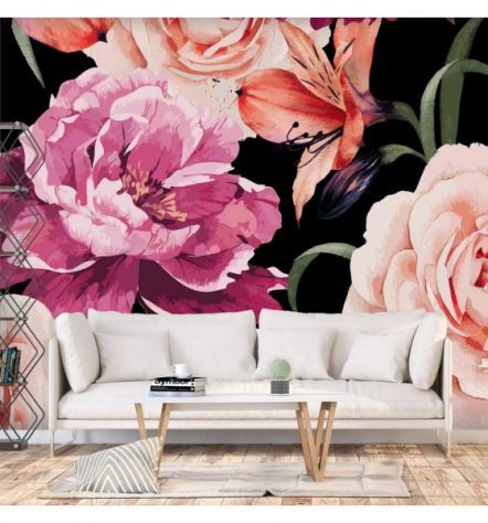 Fotomurale Adesivo Con Un Biouquet Di Rose ARREDALACASA
