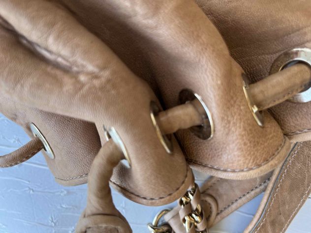 MCM borsa donna in pelle martellata naturale - Foto 10