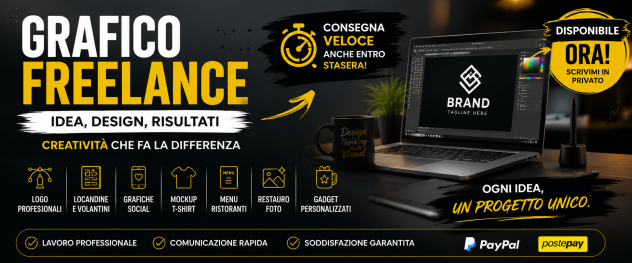 Grafico freelance disponibile ORA