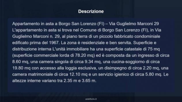 Immobile in asta di 75 m² in vendita a Borgo San Lorenzo - Foto 8