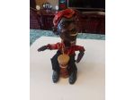 Statuetta suonatore tamburo etnico vintage 30 cm