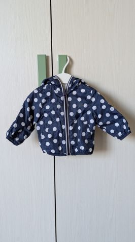 Giubbino Chicco neonata 6 mesi blu a pois bianchi - Foto 3