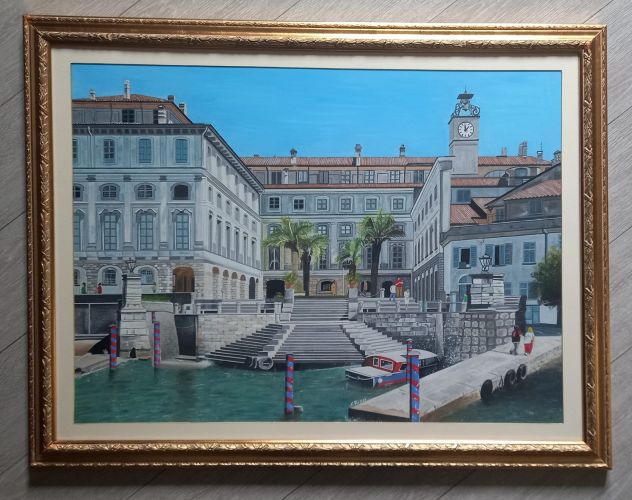 Quadro a tempera raffigurante Palazzo Borromeo - Foto 2